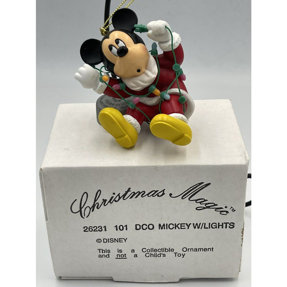 Disney Christmas Magic Ornaments W/Box Mickey Minnie Bambi Thumper Set/4 - Picture 9 of 14